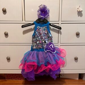 Girls Sparkly Dance Costume